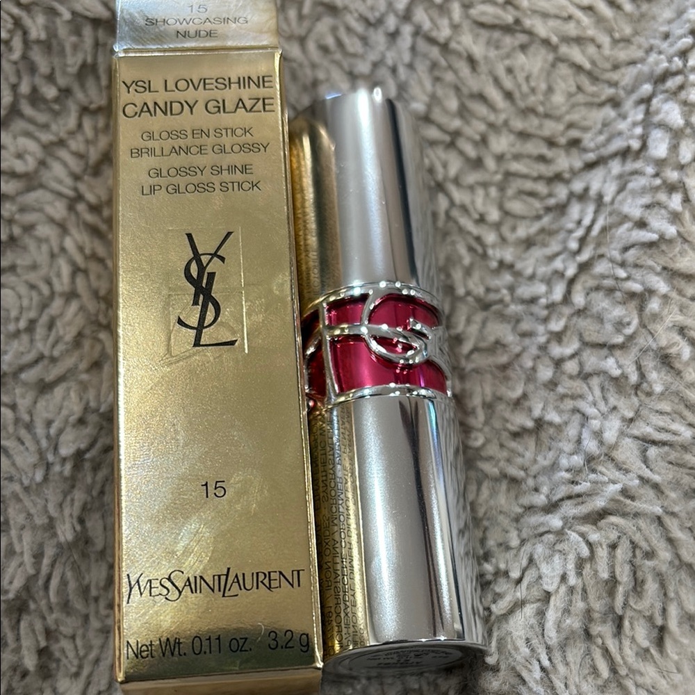 New Yves Saint Laurent Candy Glaze Lip Gloss Stick - Showcasing Nude